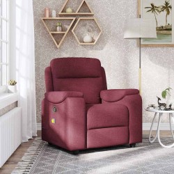 Fauteuil de massage inclinable Rouge bordeaux Tissu 