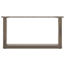 Pieds de table basse en U 2 pièces Acier naturel 60 x (30-31) cm Acier 