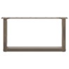 Pieds de table basse en U 2 pièces Acier naturel 60 x (30-31) cm Acier 