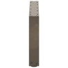 Pieds de table basse en U 2 pièces Acier naturel 60 x (30-31) cm Acier 