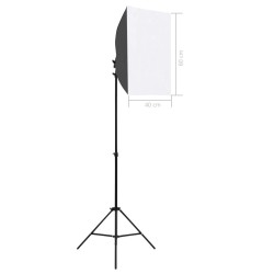 Kit de studio photo avec boîtes à lumière et toile de fond 