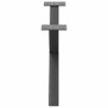 Pieds de table basse en forme de X, 2 pièces, anthracite, 70 x (30-31) cm, acier 