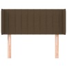 Tête de lit avec oreilles Marron Foncé 93x16x78/88 cm Tissu 