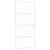 Porte d'intérieur Blanc 93x201,5 cm Trempé verre aluminium fin 