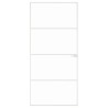 Porte d'intérieur Blanc 93x201,5 cm Trempé verre aluminium fin 