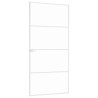 Porte d'intérieur Blanc 93x201,5 cm Trempé verre aluminium fin 