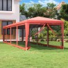 Tente de fête 10 parois latérales en maille Rouge 3x12 m PEHD 