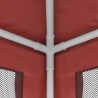 Tente de fête 10 parois latérales en maille Rouge 3x12 m PEHD 