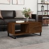 Table basse chêne marron 90x50x40 cm bois d'ingénierie 
