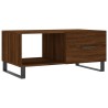 Table basse chêne marron 90x50x40 cm bois d'ingénierie 