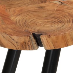 Table de bar en rondins 90x54x105 cm bois d'acacia solide  