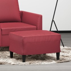 Repose-pied Rouge bordeaux 60x50x41 cm Similicuir 