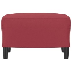 Repose-pied Rouge bordeaux 60x50x41 cm Similicuir 