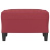 Repose-pied Rouge bordeaux 60x50x41 cm Similicuir 