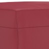 Repose-pied Rouge bordeaux 60x50x41 cm Similicuir 