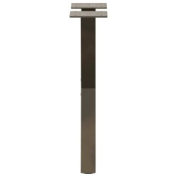Pieds de table basse en forme de X, 2 pièces, acier naturel, 28 x (42-43) cm 