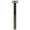Pieds de table basse en forme de X, 2 pièces, acier naturel, 28 x (42-43) cm 