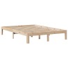 Lit bibliothèque sans matelas 120x200 cm bois de pin massif 