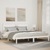 Cadre de lit extra long sans matelas 180x210 cm bois massif 