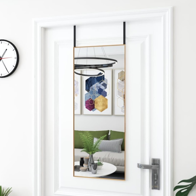 Miroir de porte Doré 40x100 cm Verre et aluminium 