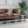 Tables basses gigognes 3 pcs chêne sonoma bois d'ingénierie 