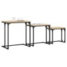 Tables basses gigognes 3 pcs chêne sonoma bois d'ingénierie 