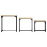Tables basses gigognes 3 pcs chêne sonoma bois d'ingénierie 