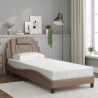 Cadre de lit avec LED sans matelas cappuccino 90x200 cm 