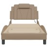 Cadre de lit avec LED sans matelas cappuccino 90x200 cm 