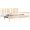 Cadre de lit sans matelas bois massif 