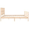 Cadre de lit sans matelas bois massif 