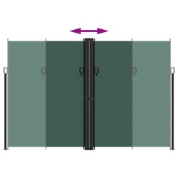 Auvent latéral rétractable vert foncé 220x1200 cm 