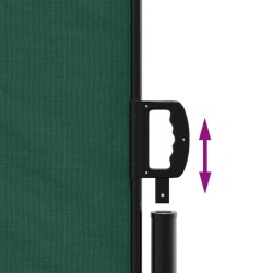 Auvent latéral rétractable vert foncé 220x1200 cm 