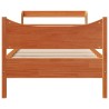 Cadre de lit et tête de lit cire marron 100x200 cm bois de pin 