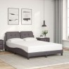 Cadre de lit sans matelas gris 120x200 cm similicuir 