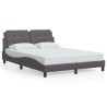 Cadre de lit sans matelas gris 120x200 cm similicuir 