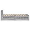 Cadre de lit avec tête de lit sans matelas sonoma gris 75x190cm 