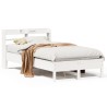 Cadre de lit sans matelas blanc 90x190 cm bois de pin massif 