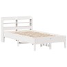 Cadre de lit sans matelas blanc 90x190 cm bois de pin massif 