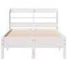 Cadre de lit sans matelas blanc 90x190 cm bois de pin massif 