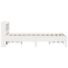 Cadre de lit sans matelas blanc 90x190 cm bois de pin massif 