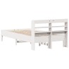 Cadre de lit sans matelas blanc 90x190 cm bois de pin massif 