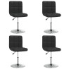 Chaises à manger lot de 4 noir similicuir 