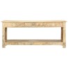 Table basse peinte à main 110x50x45 cm Bois de manguier massif 