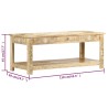 Table basse peinte à main 110x50x45 cm Bois de manguier massif 