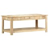 Table basse peinte à main 110x50x45 cm Bois de manguier massif 