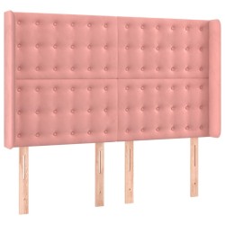 Tête de lit à LED Rose 147x16x118/128 cm Velours 