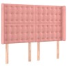 Tête de lit à LED Rose 147x16x118/128 cm Velours 