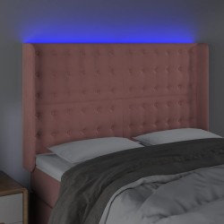 Tête de lit à LED Rose 147x16x118/128 cm Velours 