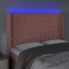 Tête de lit à LED Rose 147x16x118/128 cm Velours 